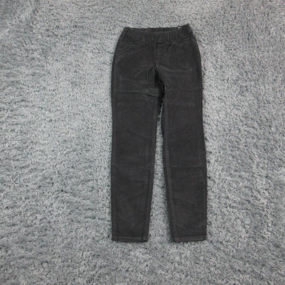 H&M Pants Kids 8-9 Gray Corduroy Jegging Pull On Stretch 20x23.5* NWT